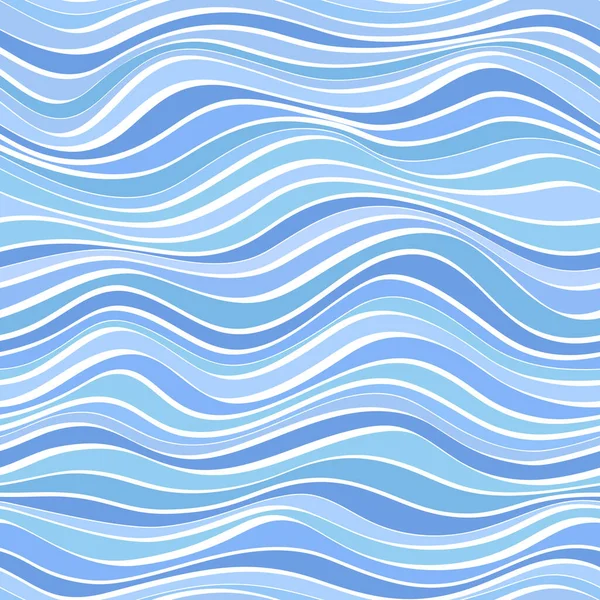 Nahtlose Abstrakte Blaue Wellen Hintergrund — Stockvektor