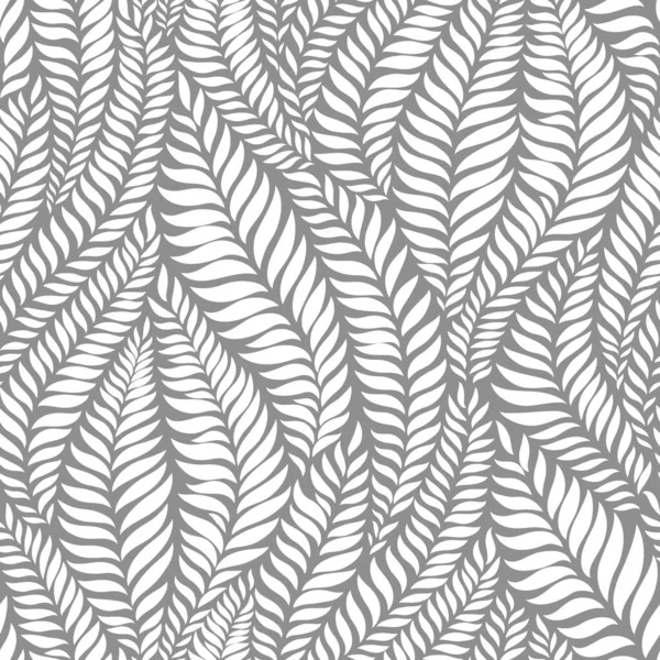 Fondo Floral Blanco Gris Abstracto Sin Costuras — Vector de stock