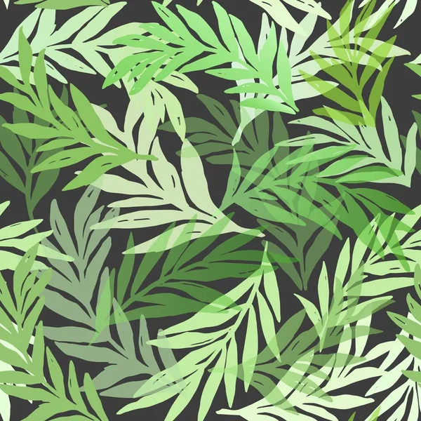 Seamless Grey Green White Abstract Floral Background Branch — стоковый вектор