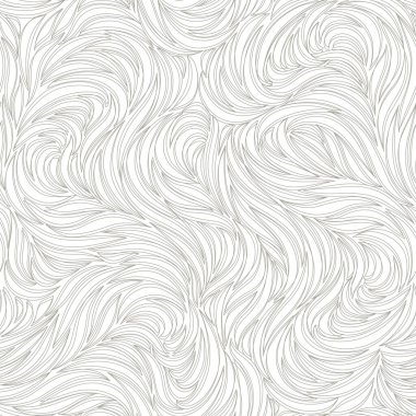 Kusursuz soyut beyaz ve gri arkaplan. Dalgalı çizgili desen. Vektör karalama desenleri.