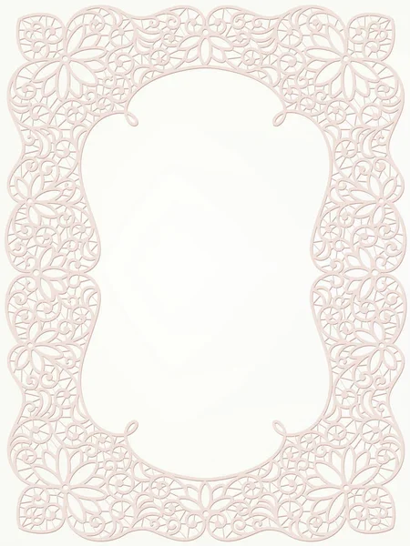 Template Frame Design Card Vector Lace Frame — Vettoriale Stock