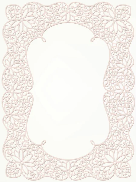 Template Frame Design Card Vector Lace Frame — Vetor de Stock