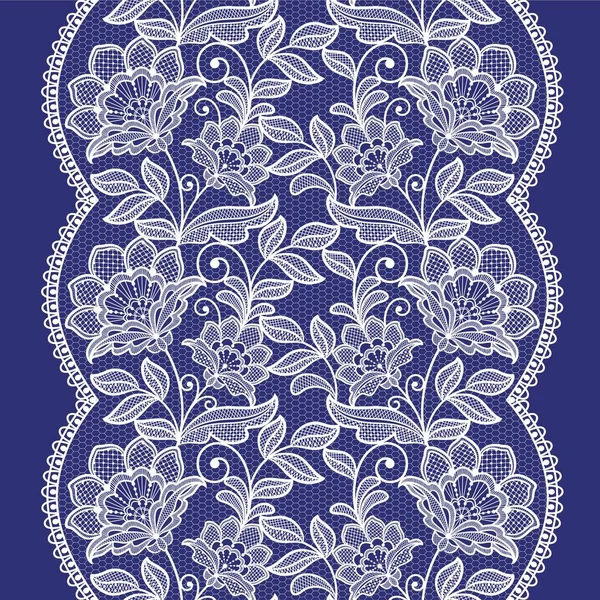 Fondo Floral Encaje Sin Costuras Encaje Vintage Tapete — Archivo Imágenes Vectoriales