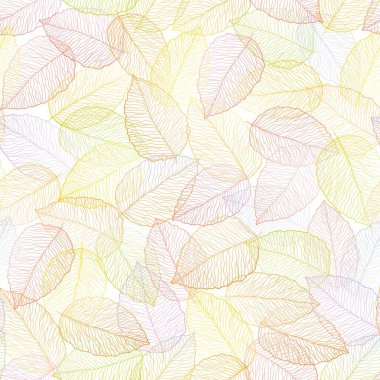 Mavi, kırmızı, pembe, sarı, beyaz yapraklı kusursuz, soyut çiçek arkaplanı. İnce çizgiler bir kalemle çizilir.