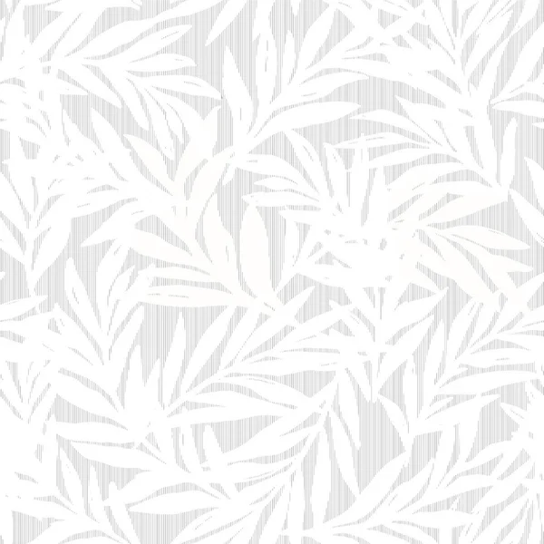 Бесшовный Цветочный Фон Листьями Векторный Серый Абстакт Белыми Листьями — стоковый вектор