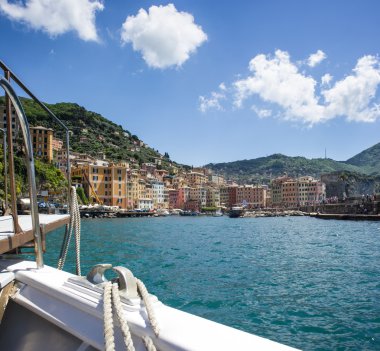 Camogli, liguria sahil görünümü