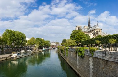 Paris, notre Dame görünümü