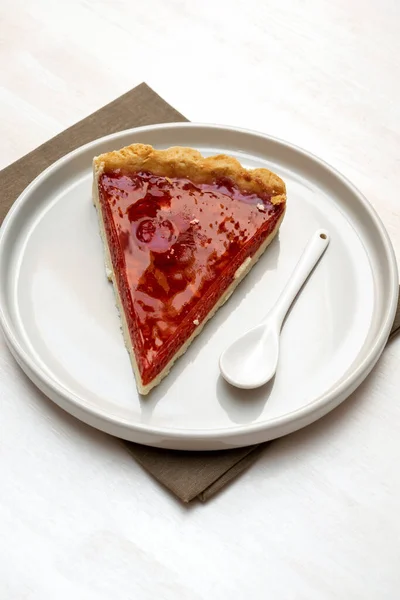 Délicieux Tarte Cerise Rouge Gâteau Émietté Fraise Avec Avoine Dessert — Photo