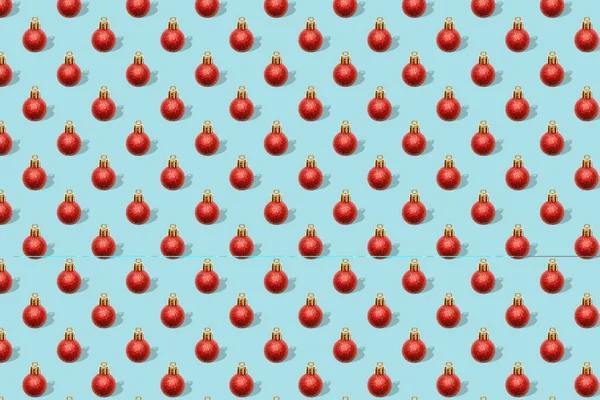 Christmas New Year Holiday Creative Minimal Seamless Pattern Blue Background — ストック写真