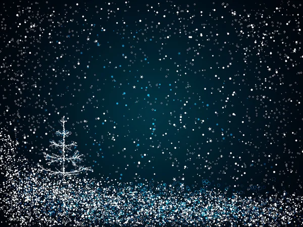 Fond bleu foncé de Noël — Image vectorielle