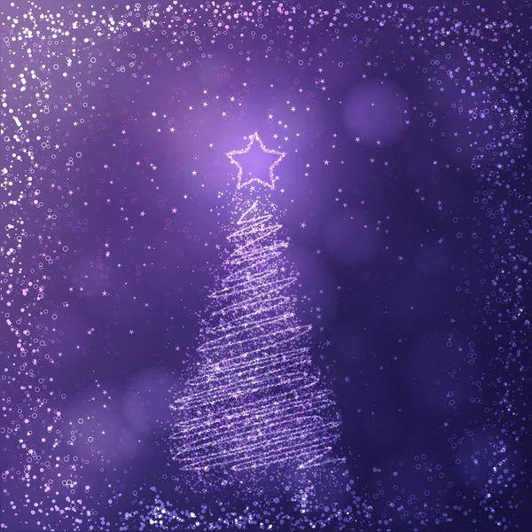 Lilac christmas background — Stock Vector