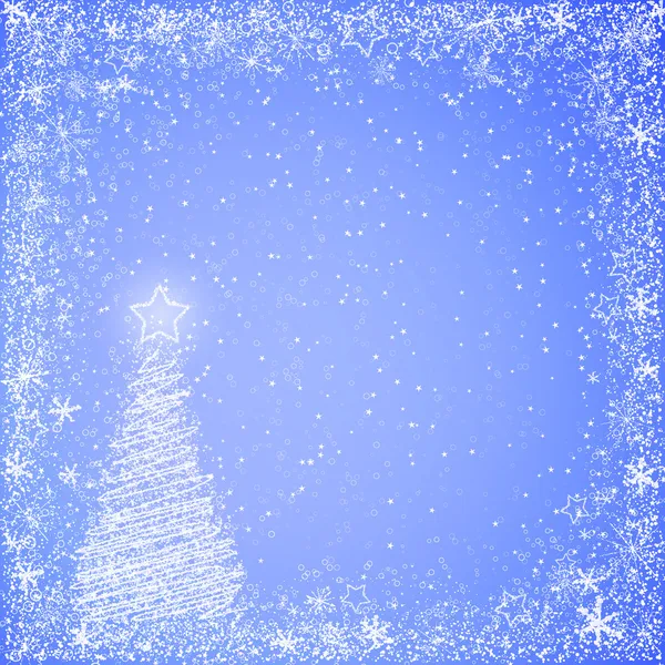 Fondo de Navidad azul claro — Vector de stock