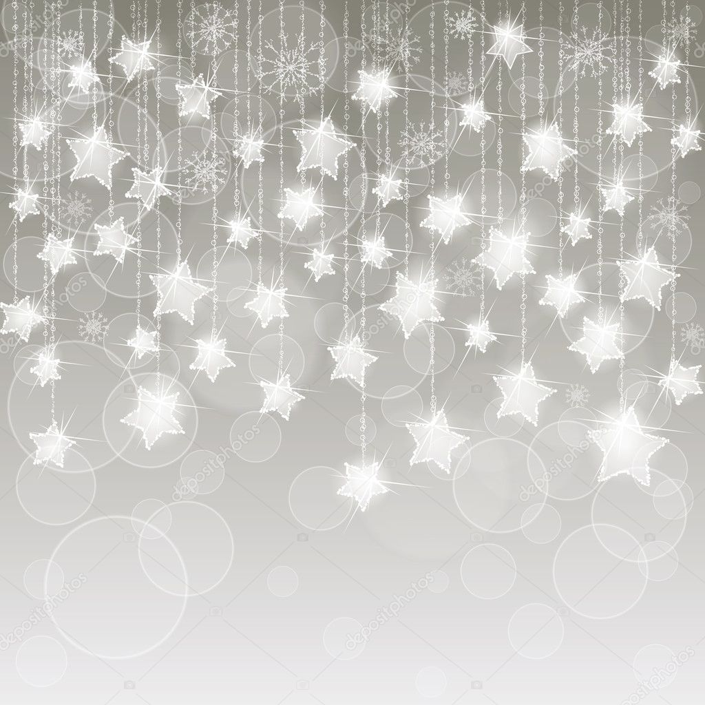 Gray christmas background — Stock Vector © lena_laska #14092062