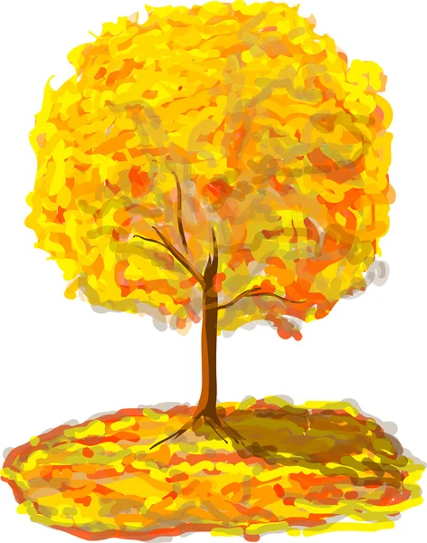 Árbol de otoño — Vector de stock