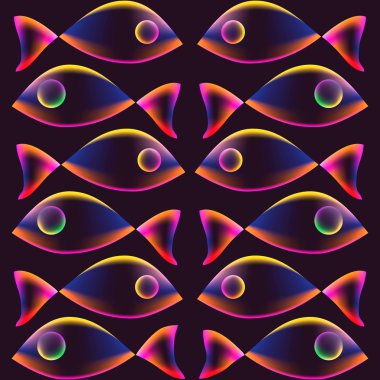 parlak soyut balıklar