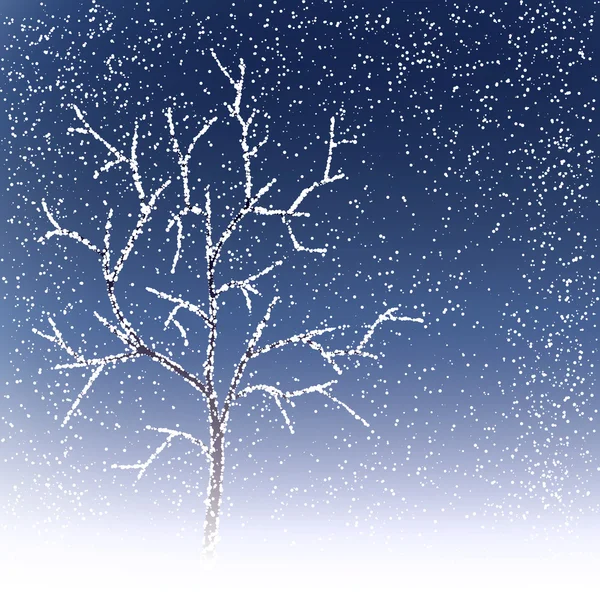 Árbol de invierno — Vector de stock