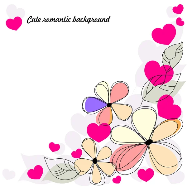 Mignon fond romantique — Image vectorielle