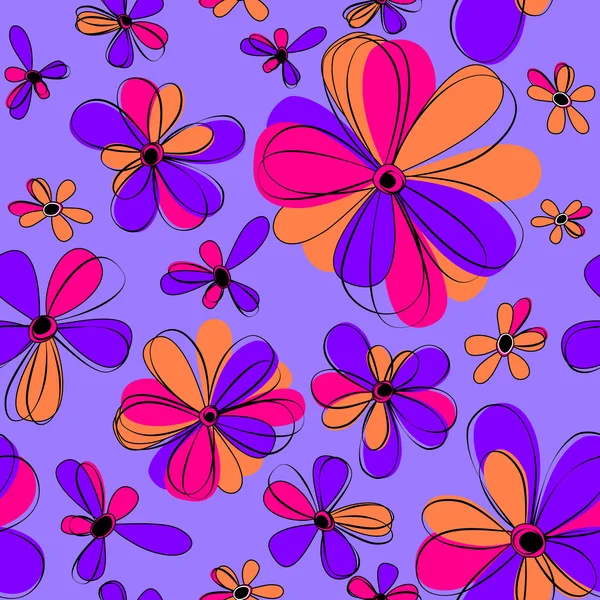 Naadloze bloemen — Stockvector