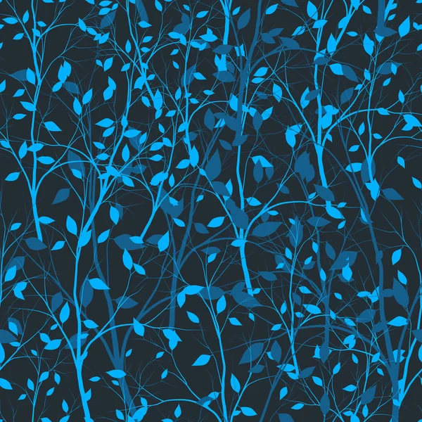 Modré bezešvé stromy — Stockový vektor