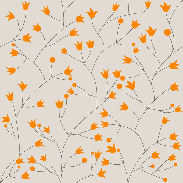 Fleurs sans couture sur les branches — Image vectorielle