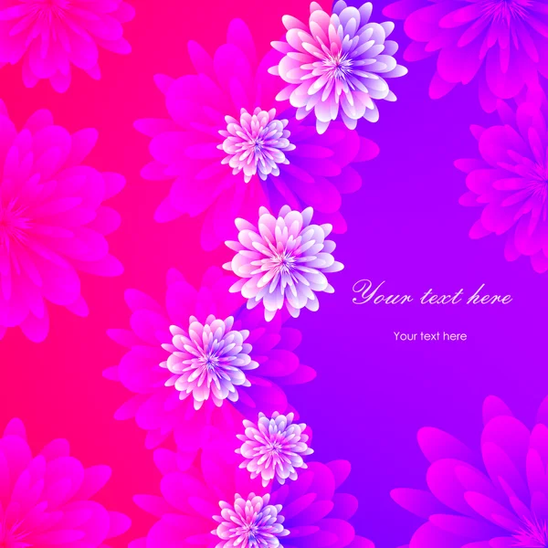美しい花のカード — ストックベクタ