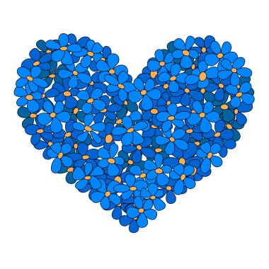 Sevimli çiçek kalp