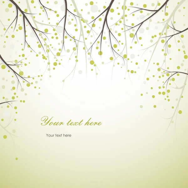 Spring tree branches background — Stock Vector