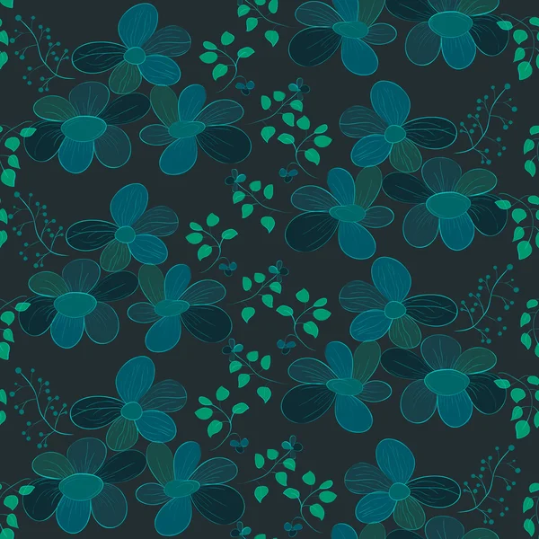 Flores sin costura — Vector de stock