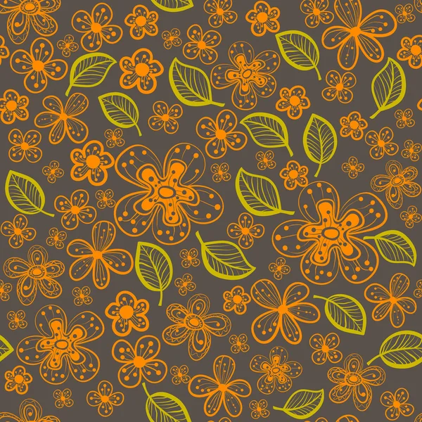 Naadloze bloemen — Stockvector