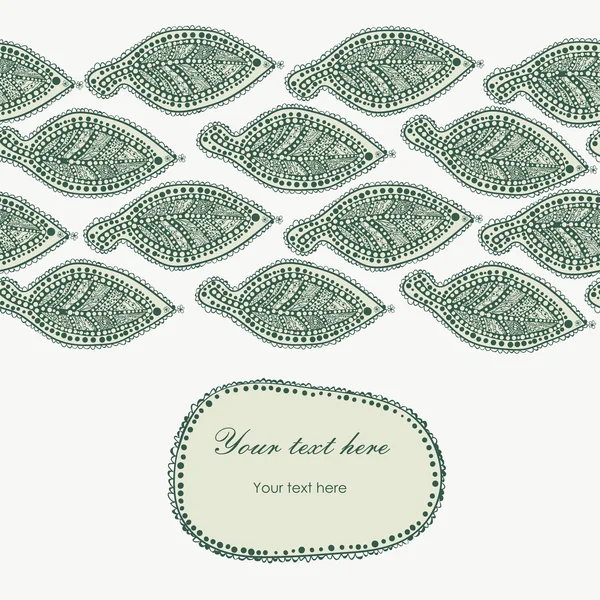 Bande de feuilles sans couture — Image vectorielle
