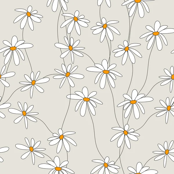 Daisies bezszwowe — Wektor stockowy