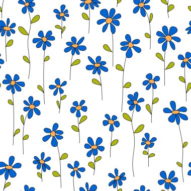 kesintisiz mavi çiçekler