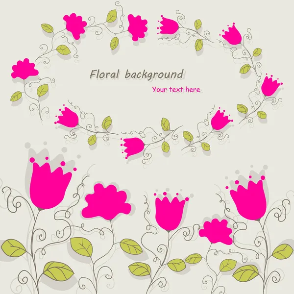 Fundo floral bonito — Vetor de Stock