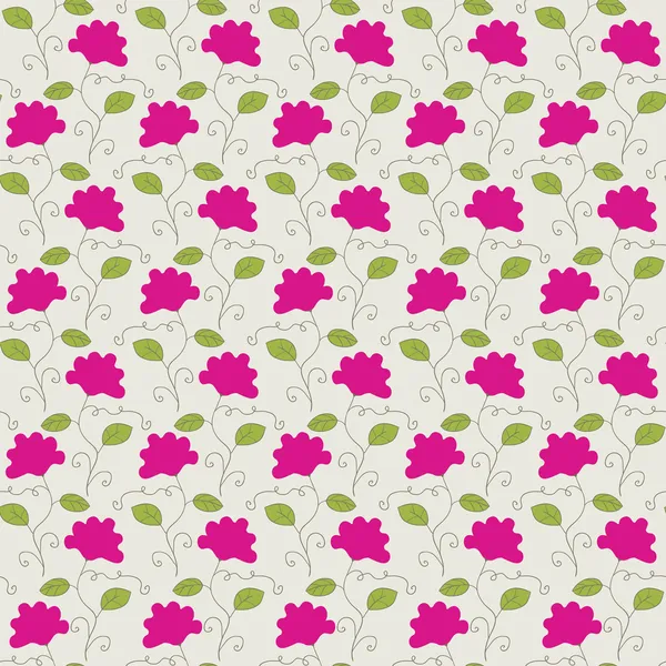 Lindas flores sin costura — Vector de stock