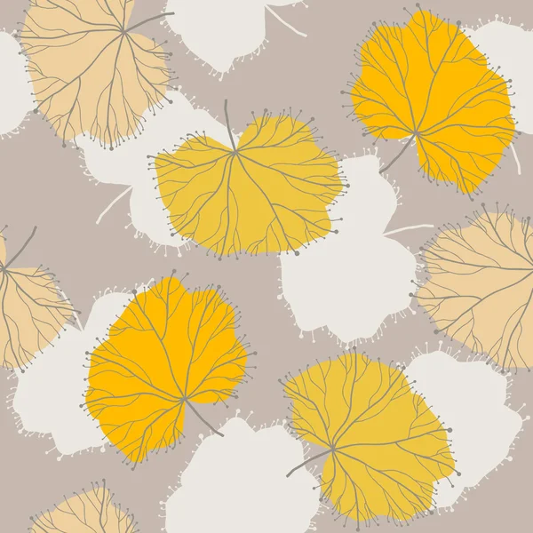 Seamless pattern with bright autumn leaves — Stock Vector