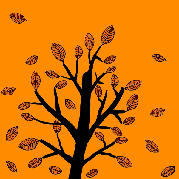 Árbol de otoño — Vector de stock
