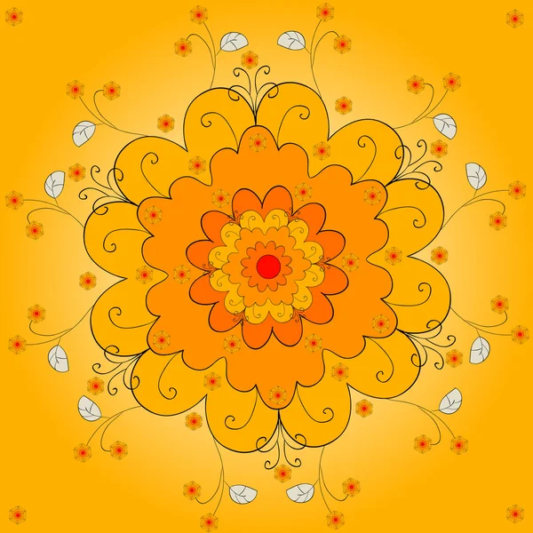 Orange flower — Stock Vector