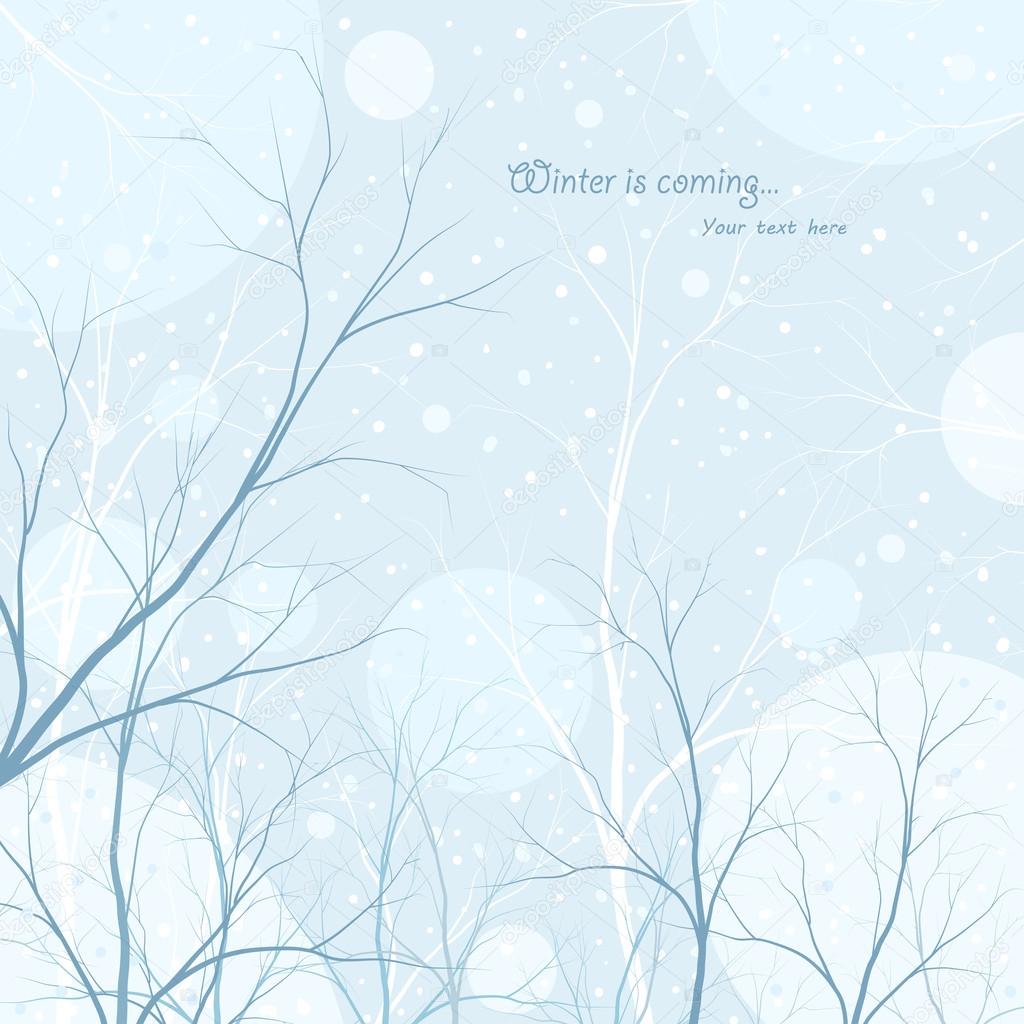 Winter trees background
