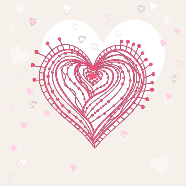 Cute card with heart — Stock Vector