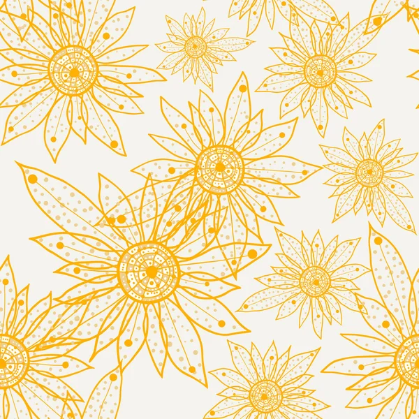 Flores sin costura — Vector de stock