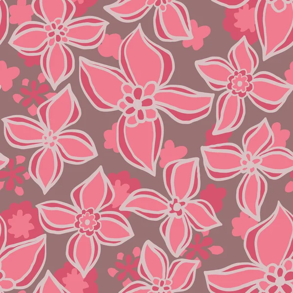 Flores sin costura — Vector de stock