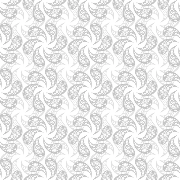 Abstracto gris flores sin costura — Vector de stock