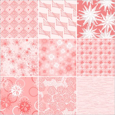 dokuz soyut Dikişsiz desen seti