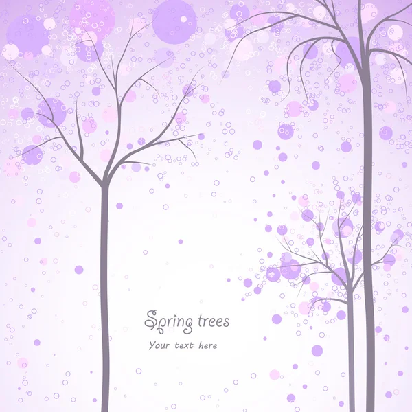 Arbres de printemps fond — Image vectorielle