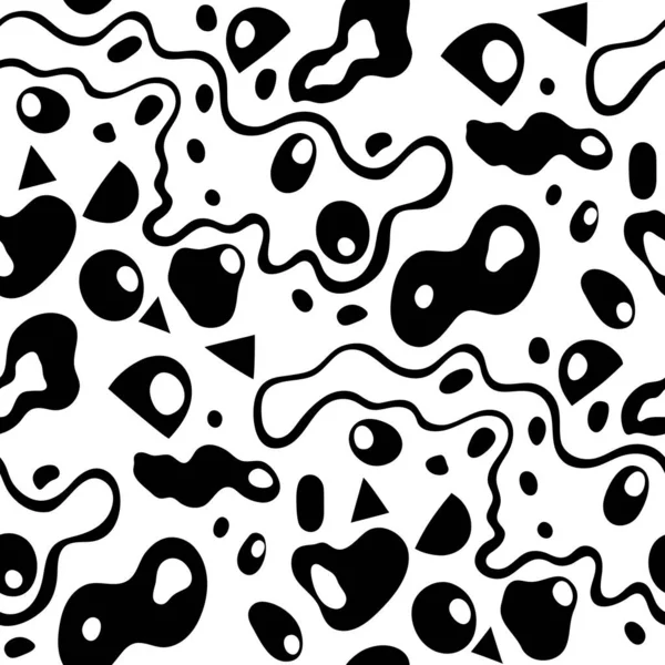 Черно Белый Абстрактный Бесшовный Шаблон — стоковый вектор