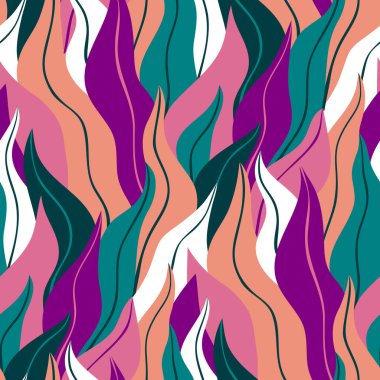 Soyut çiçek desenleri. 