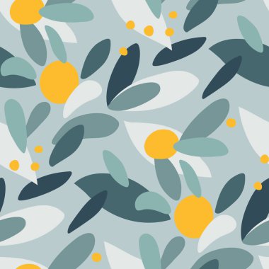 Soyut çiçek desenleri.