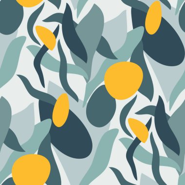 Soyut çiçek desenleri.