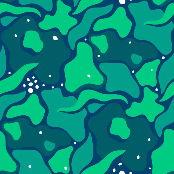 Dark Green Abstract Seamless Pattern — 스톡 벡터