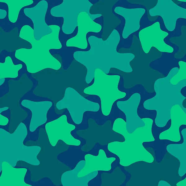 Dunkelgrünes Camouflage Nahtloses Muster — Stockvektor